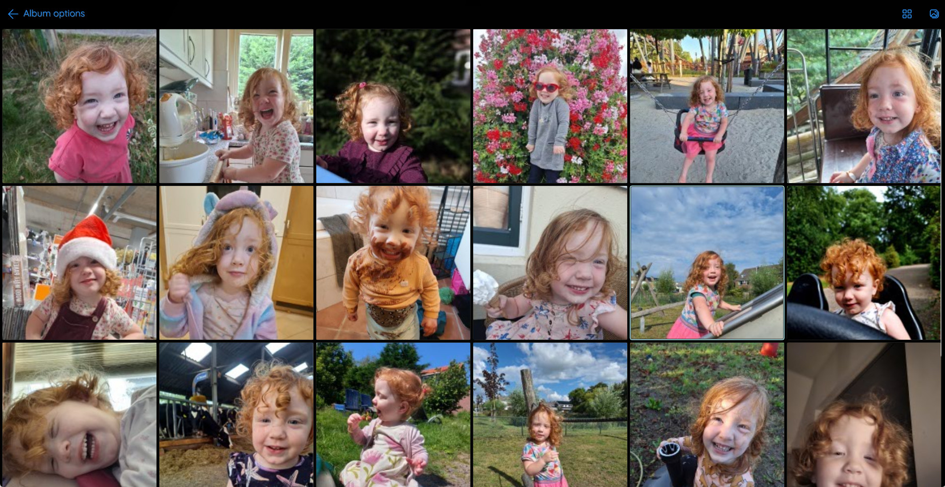 Example of the favorites overview